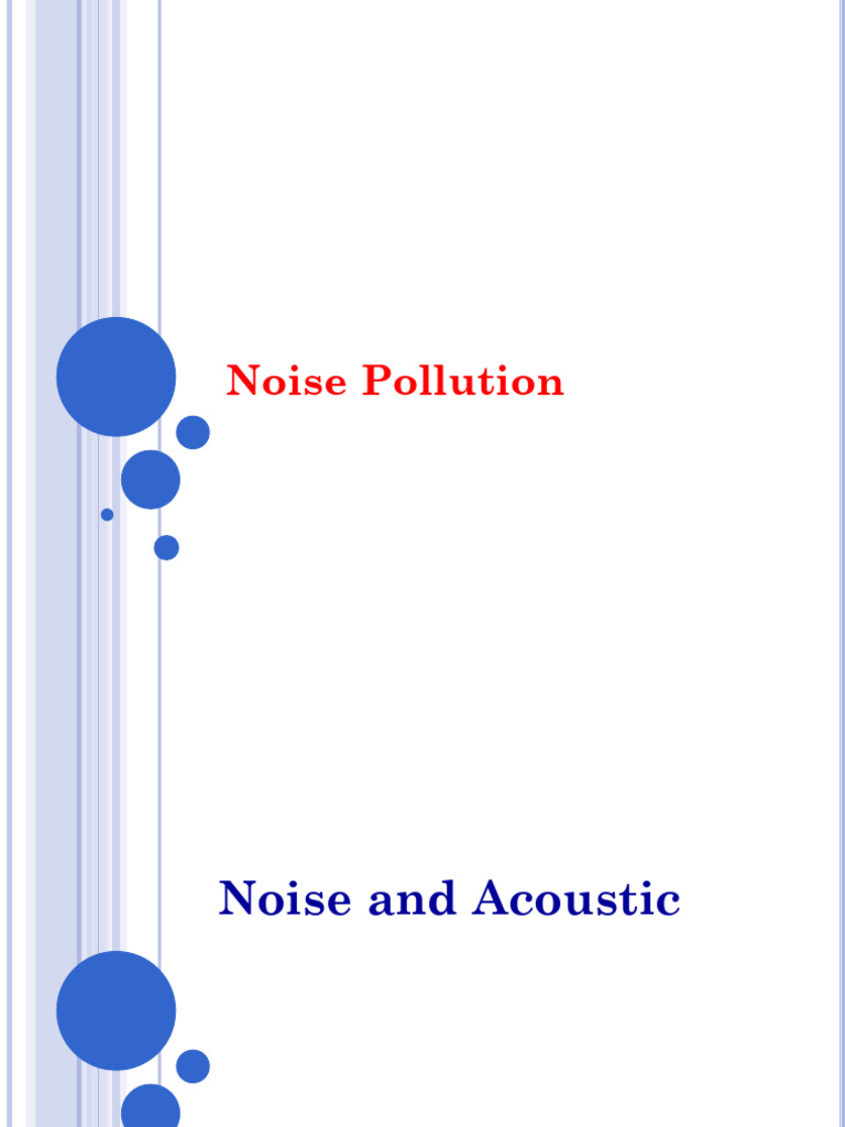 Chapter 9 - Noise Pollution | PDF | Sound | Decibel