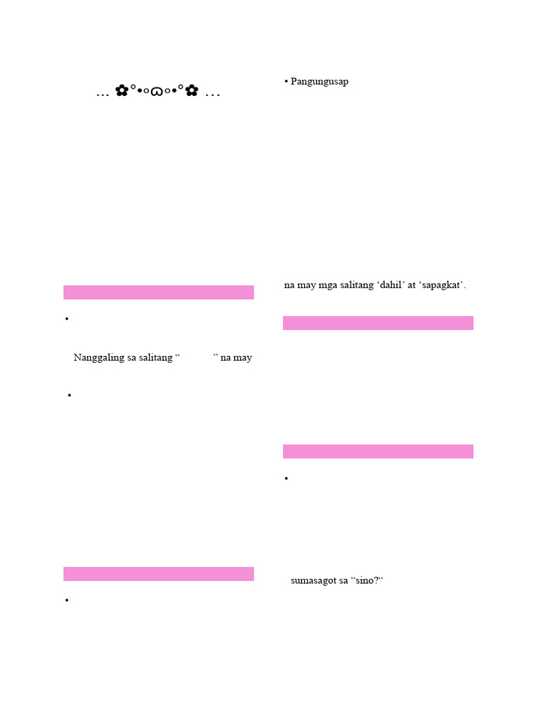 Filipino G10 Notes | PDF