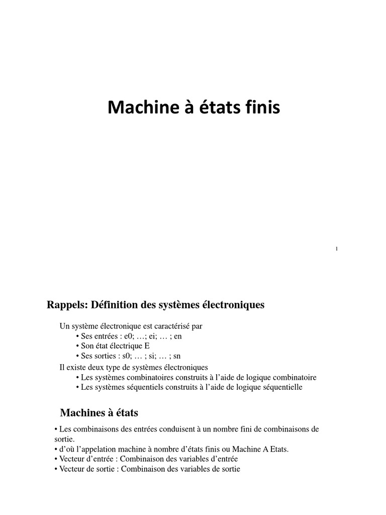 Exemples de machines à états VHDL | PDF | VHDL | Électronique numérique