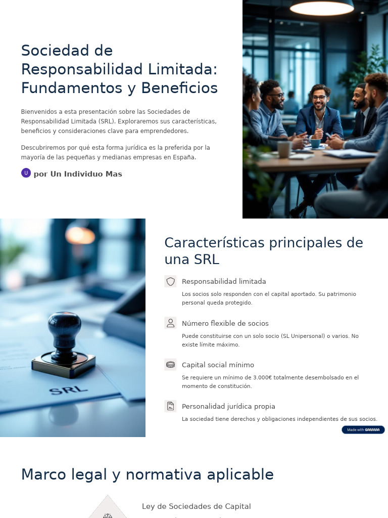 Sociedad de Responsabilidad Limitada Fundamentos y Beneficios | PDF ...