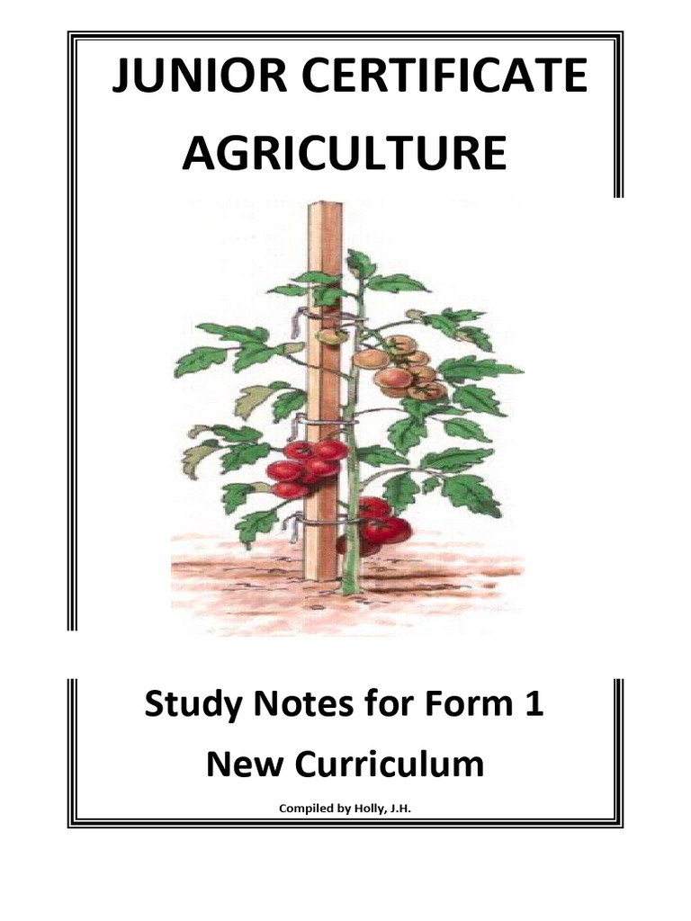 Agriculture Form 1 | PDF | Soil | Agriculture