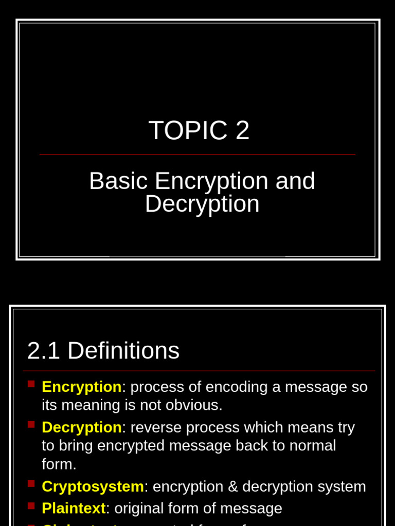 Basics of Encryption and Decryption | PDF | Cryptography | Cryptanalysis