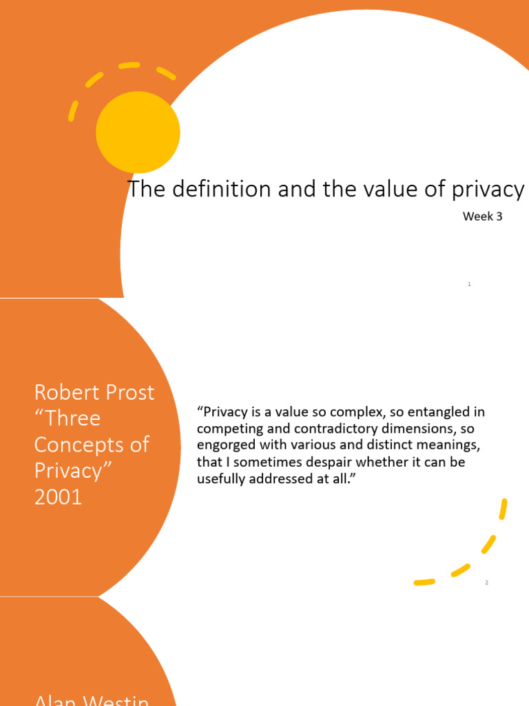 Lectures-week3-Definition and The Value of Privacy | PDF | Privacy ...