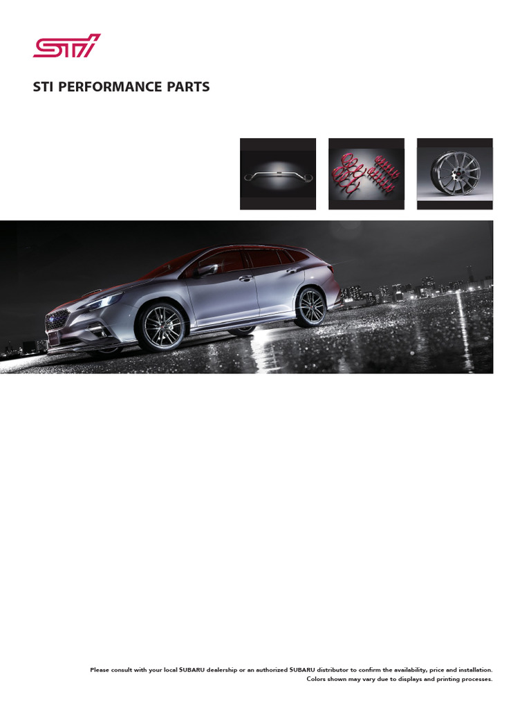 Subaru STI Performance Parts Overview | PDF