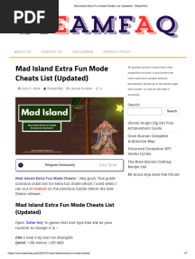 Mad Island Extra Fun Mode Cheats List (Updated) - SteamFAQ