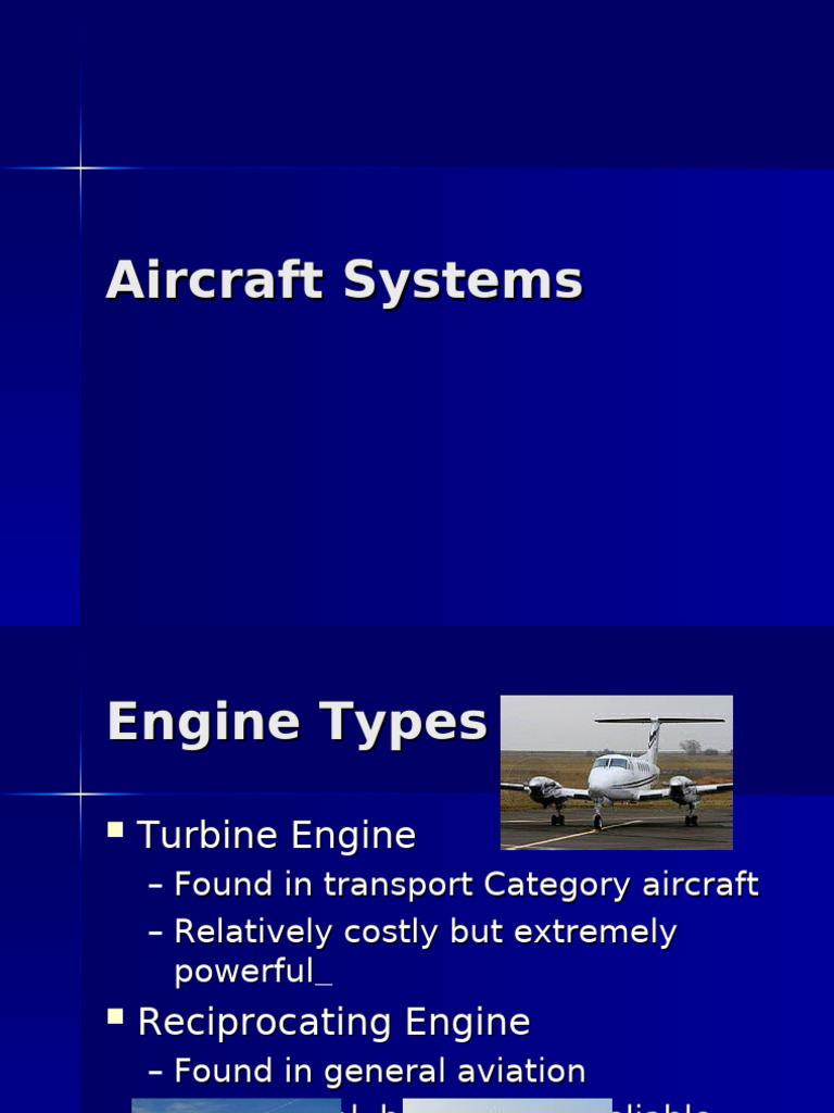 Overview of Aircraft Engine Systems | PDF | Internal Combustion Engine ...