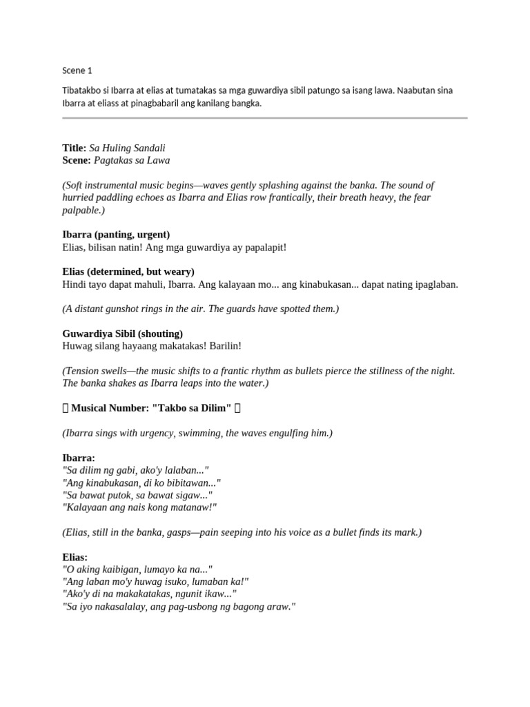 Elfilibusterismo Musical Script | PDF
