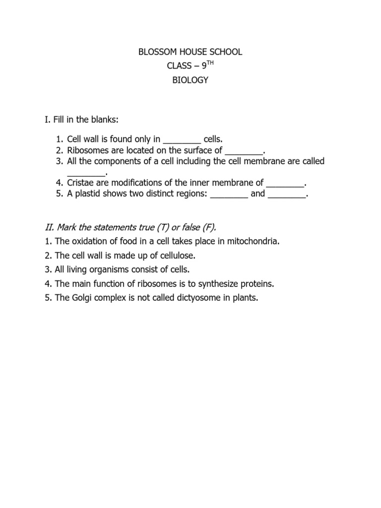 Bio 9 | PDF