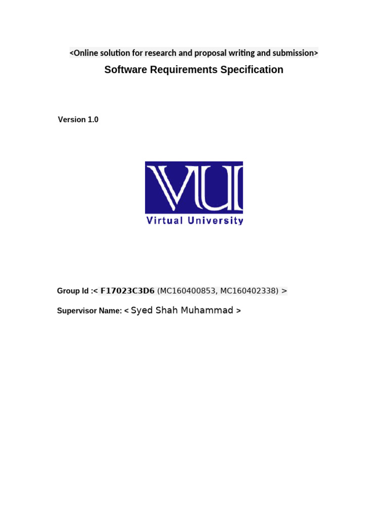 Online Research Proposal Management System | PDF | Software Development ...