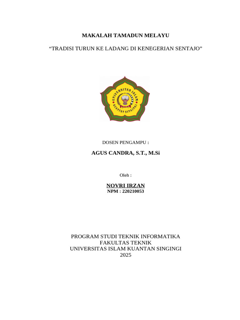 Tradisi Batobo di Kenegerian Sentajo | PDF