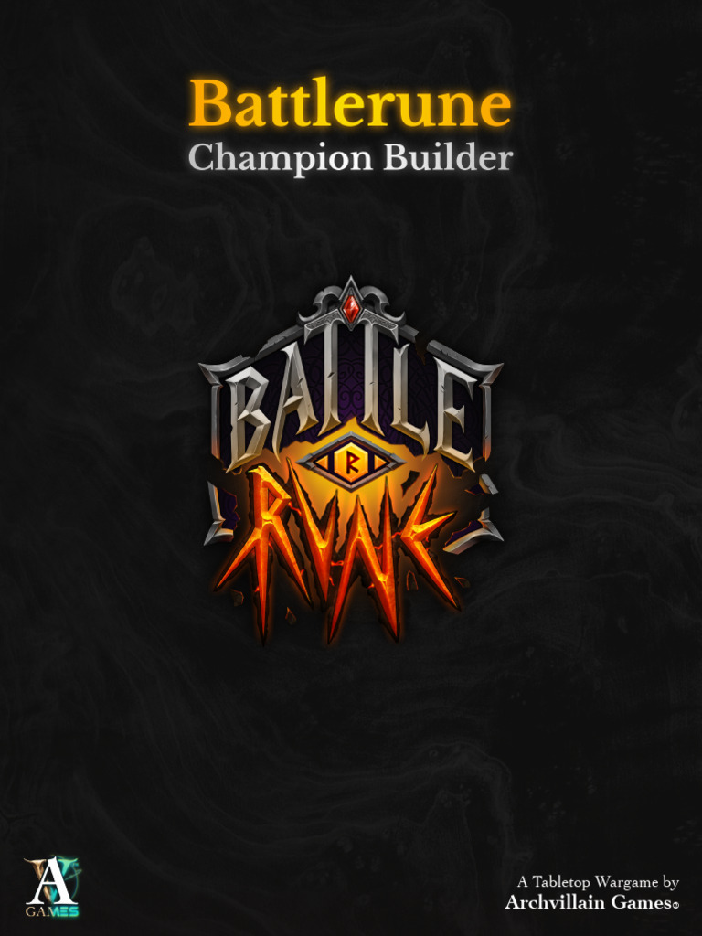 Battlerune Champion Builder Guide | PDF | Tabletop Games | Role Playing ...