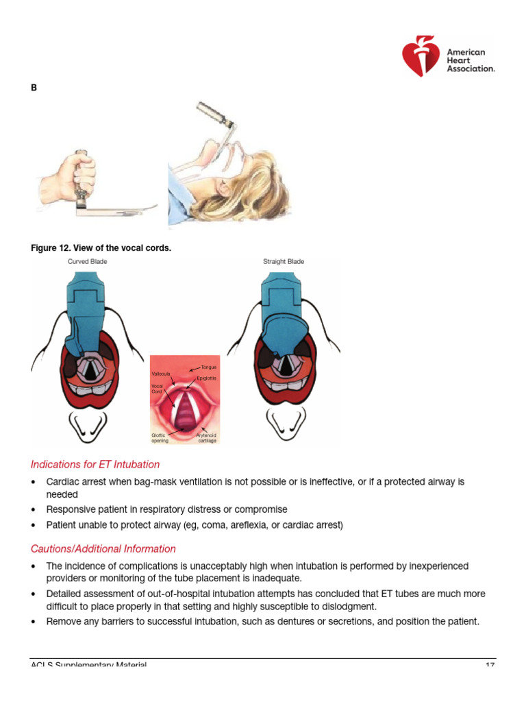 ET Intubation Guidelines and Cautions | PDF
