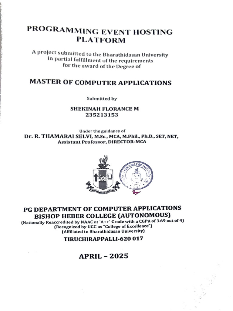 AI-Powered Programming Event Platform | PDF | Databases | Computer ...