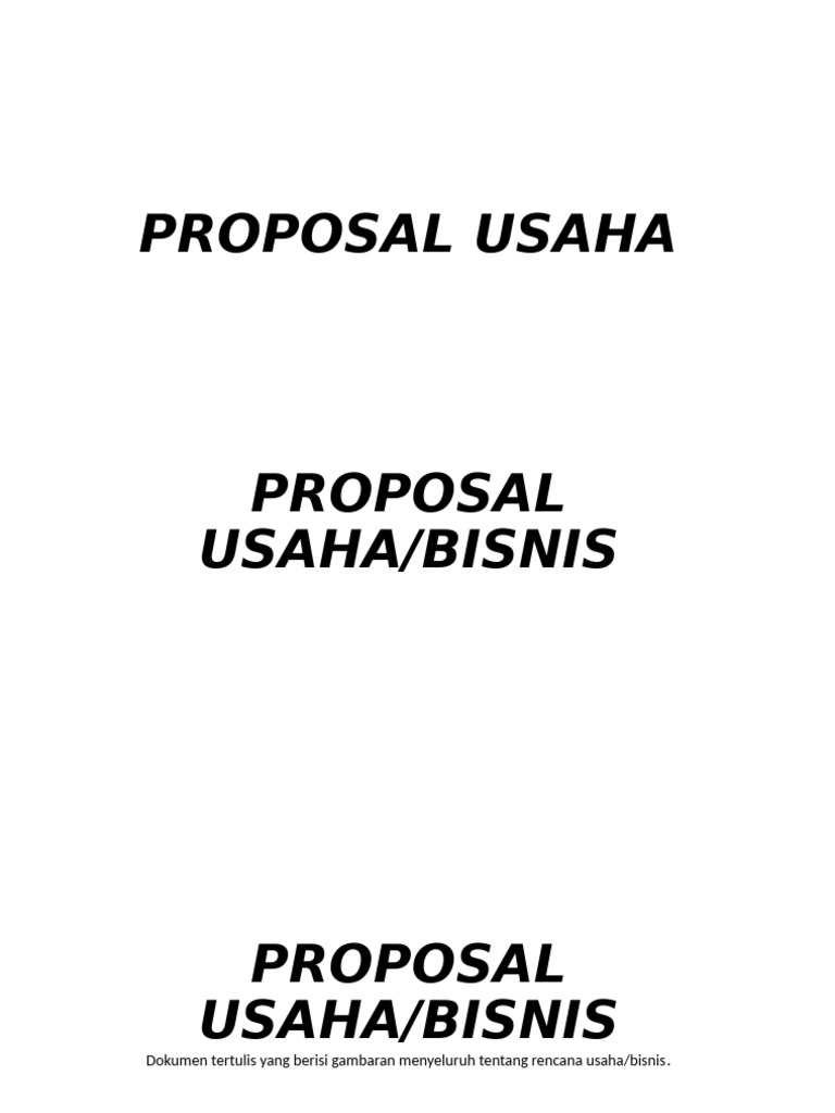 Proposal Usaha | PDF