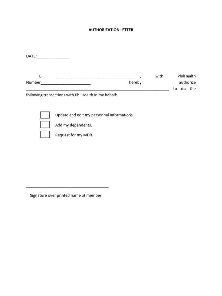Authorization Letter | PDF