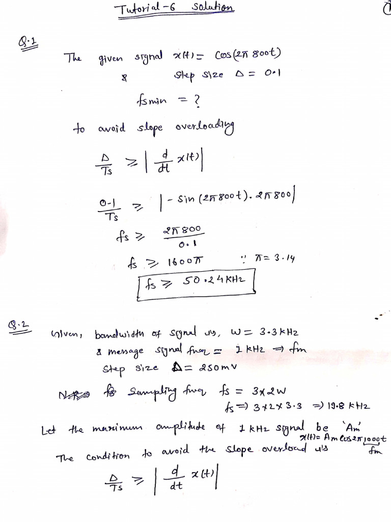 Tutorial 6 Sol | PDF