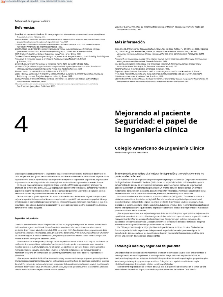 Mejora de la Seguridad del Paciente en Salud | PDF | Seguridad del ...