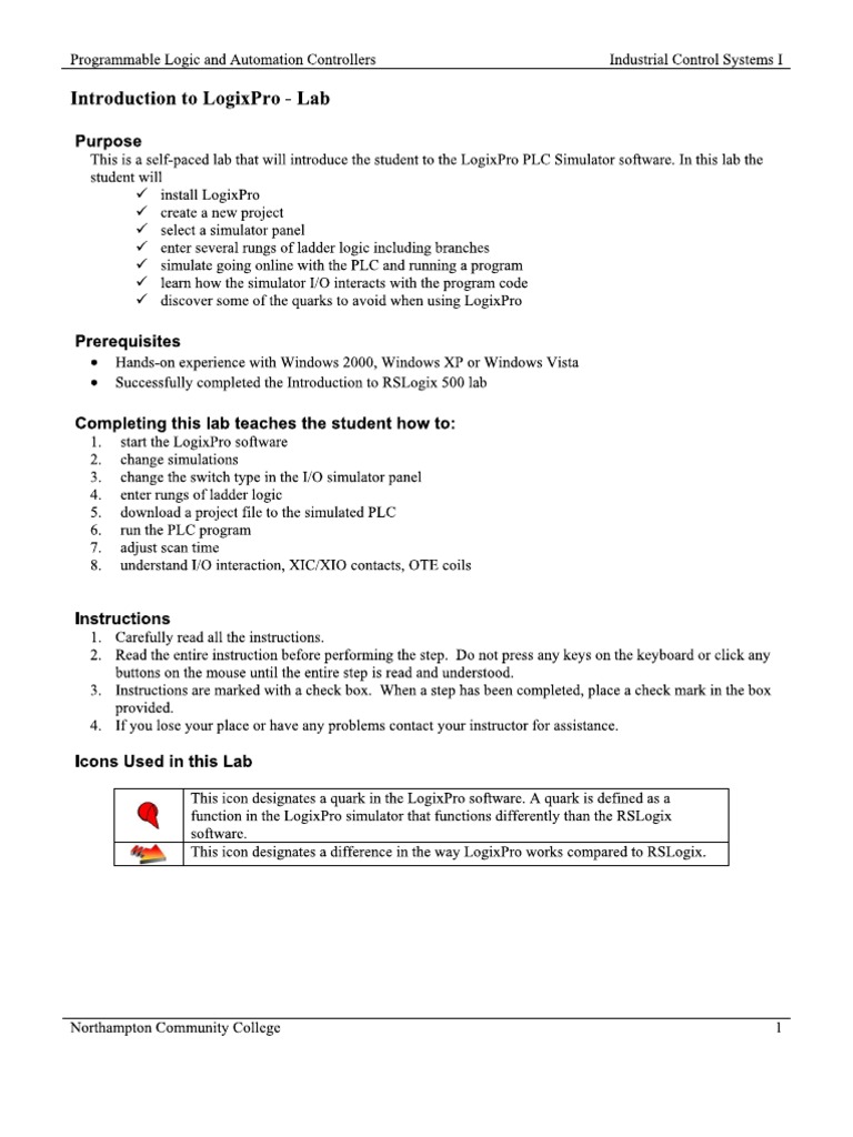 Print - Theplctutor - Com PDF LogixPro Intro Lab | PDF