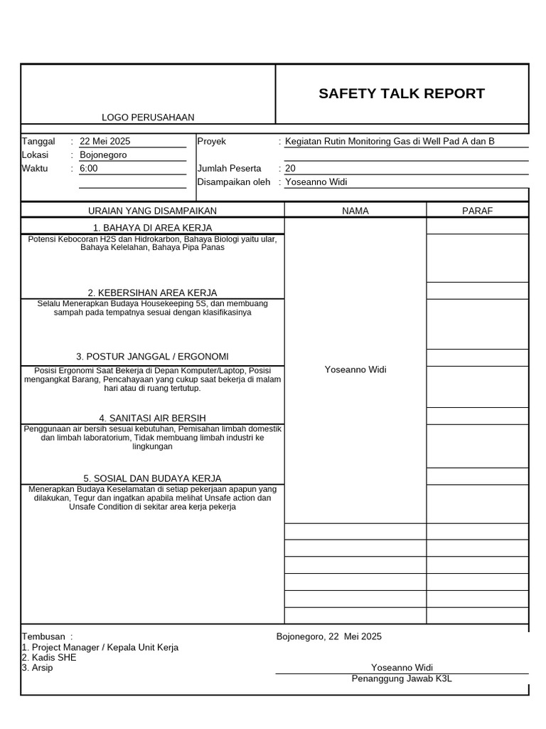 FORM Safety Talk (3) | PDF