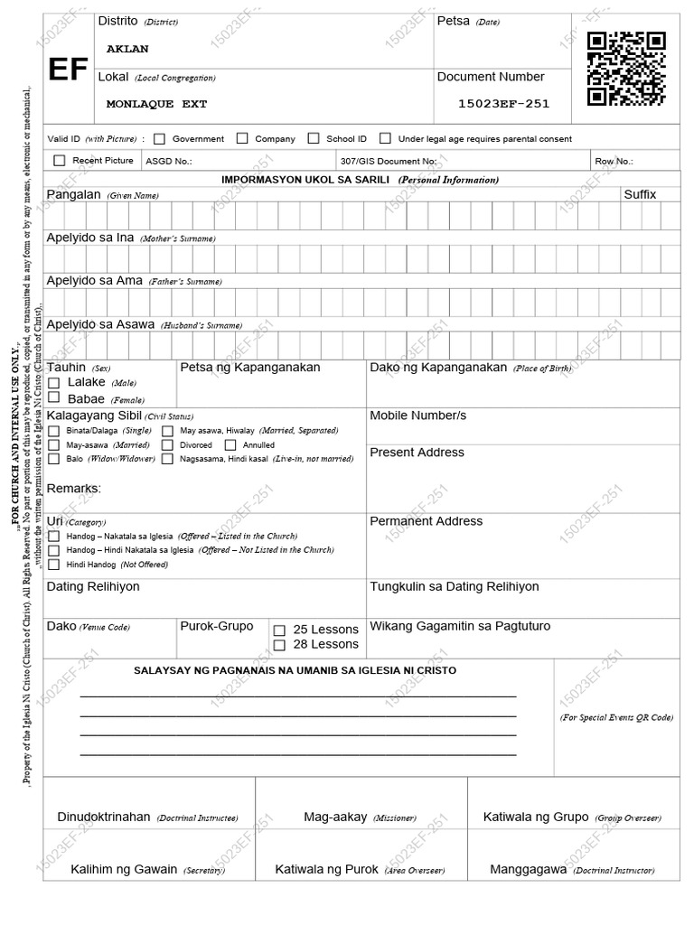 MPS 2.0 Iglesia Ni Cristo Document | PDF