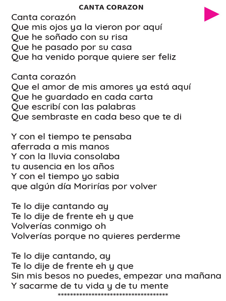 Canta Corazon Pdf