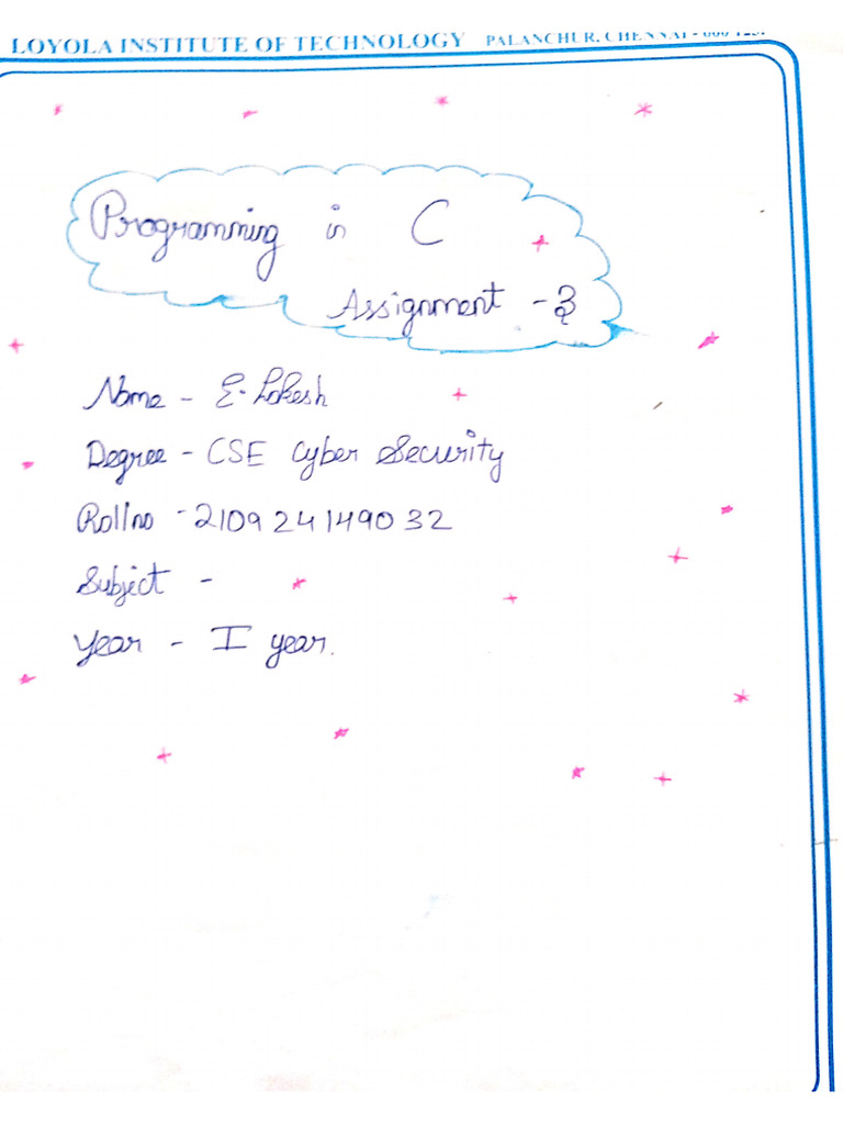 C Assignment 3 | PDF