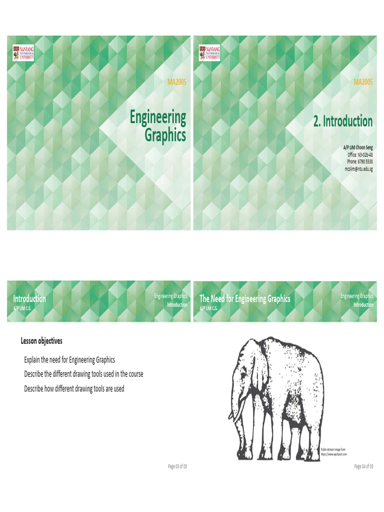 Engineering Graphics Overview MA2005 | PDF | Graphic Design ...