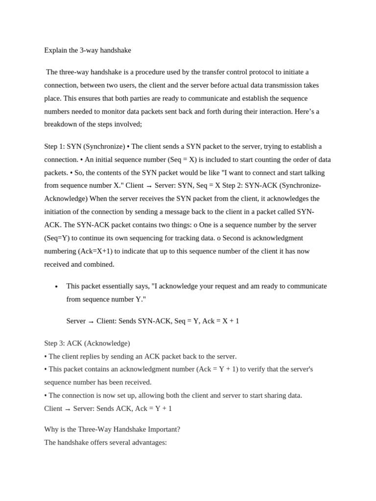 Explain The 3 Way Handshake | PDF