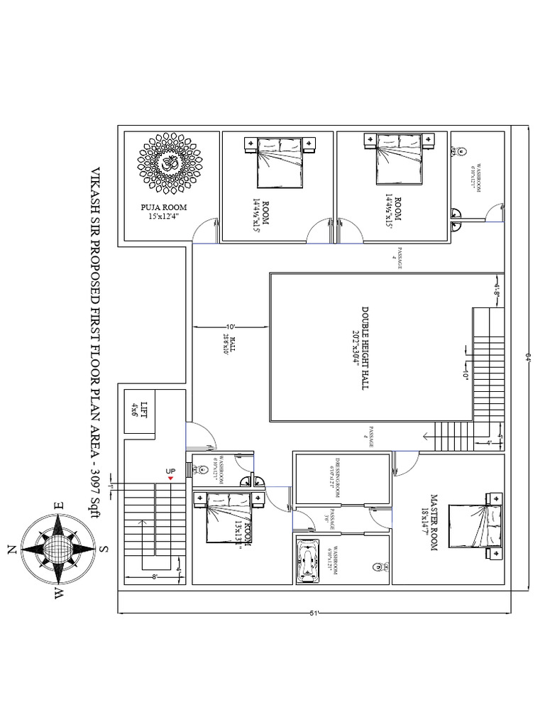 First Floor Plan Layout - 3097 Sqft | PDF
