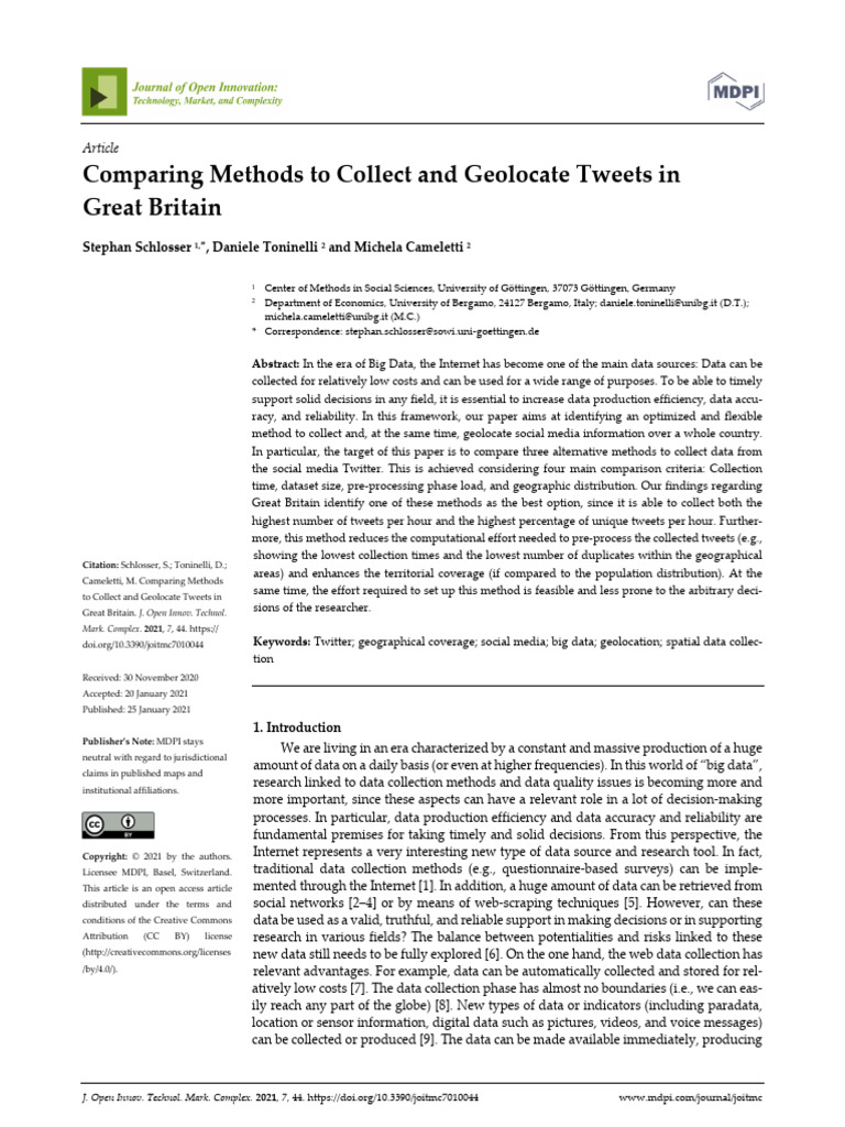 Comparing Methods To Collect and Geol - 2021 - Journal of Open ...