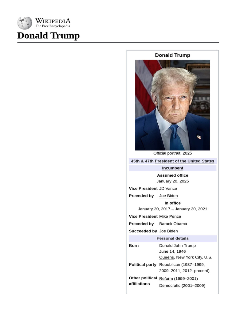 Donald Trump Pdf Donald Trump American Government