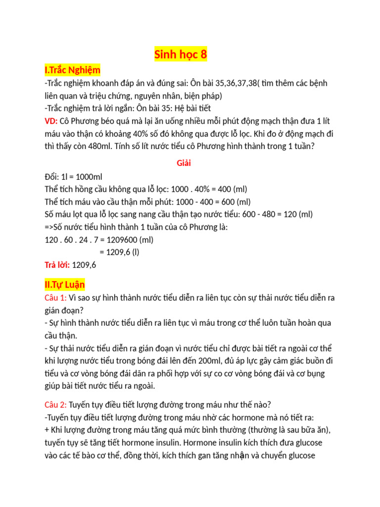 Sinh học 8 | PDF