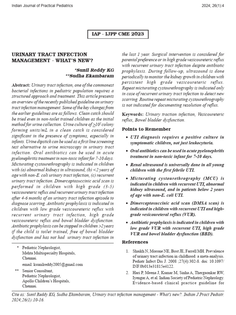 Urinary Tract Infection Management Updates | PDF | Urinary Tract ...