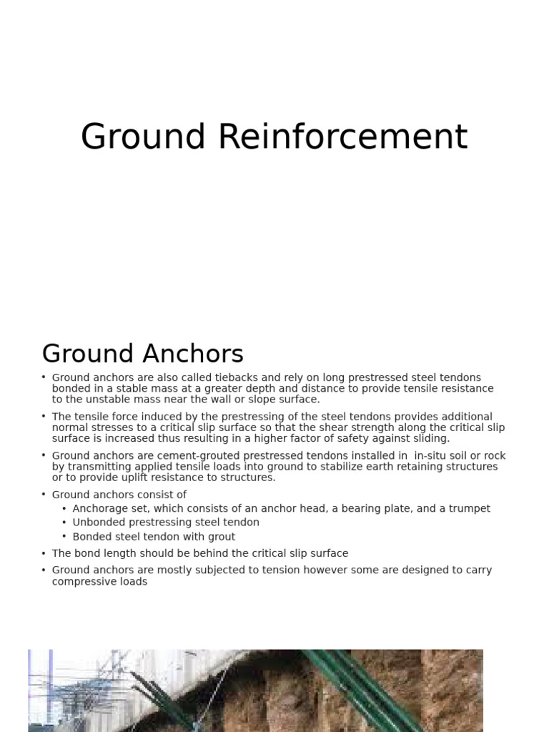 Ground Anchors for Slope Stabilization | PDF | Prestressed Concrete ...