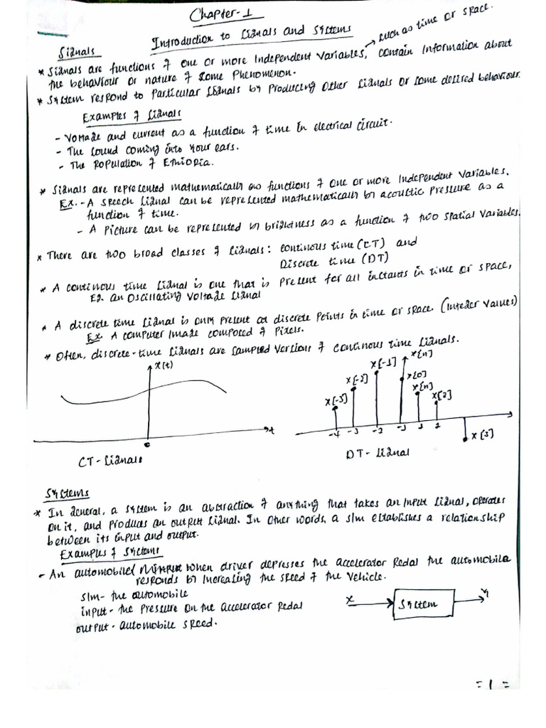 1 Introduction To Signals and Systems | PDF