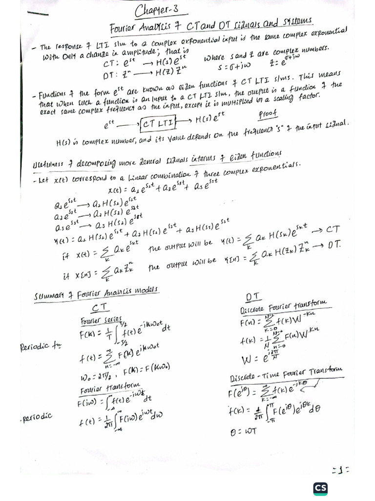 3 Fourier Analysis of CT and DT Signals and Systems | PDF