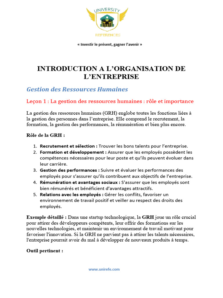 Gestion des Ressources Humaines : Guide Complet | PDF | Recrutement ...