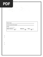 Grade 5 Geography Term 2 Test 2025 | PDF | River | Dam