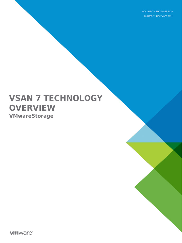 VMware vSAN 7 Technology Overview | PDF | Computer Cluster | Virtual ...