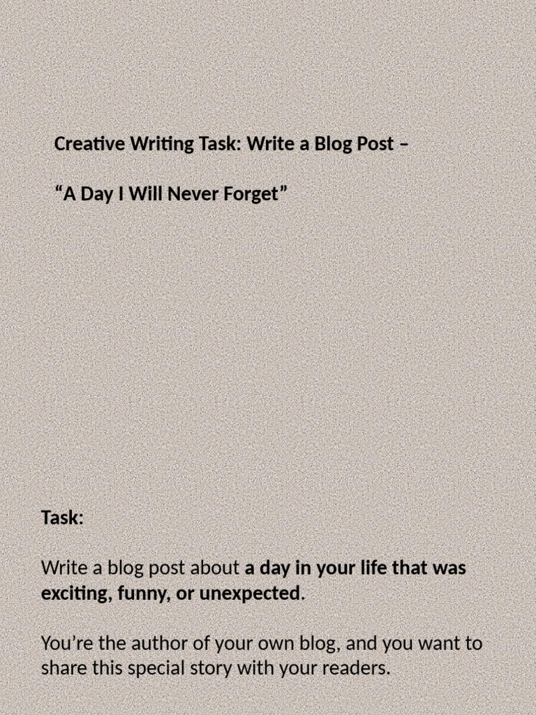 Blog Post: A Day to Remember | PDF