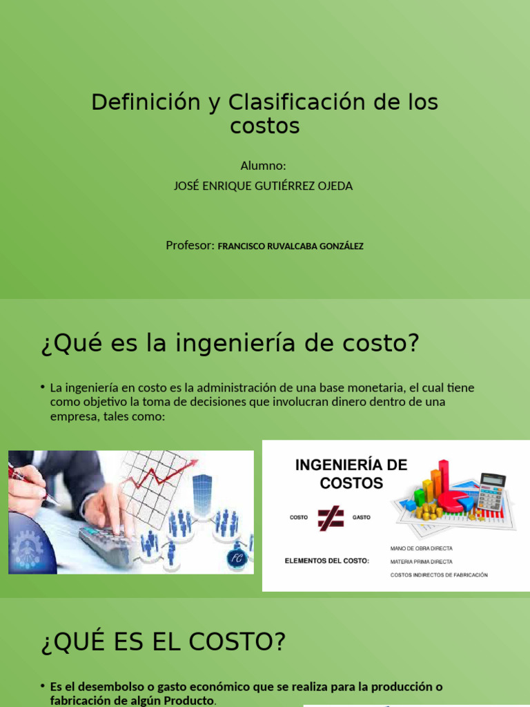 Clasificación de Costos Empresariales | PDF | Costo | Presupuesto