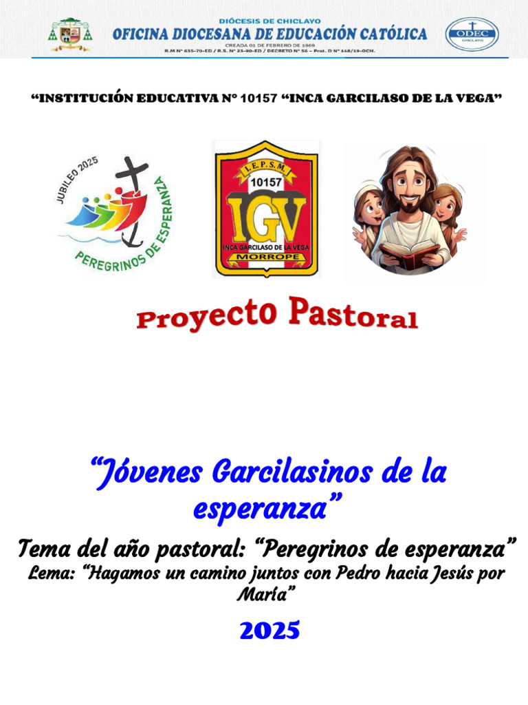 Proyecto Pastoral 2025: Jóvenes de Esperanza | PDF | eucaristía | Oración