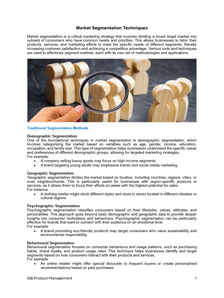 Market Segmentation Strategies Explained | PDF | Market Segmentation ...