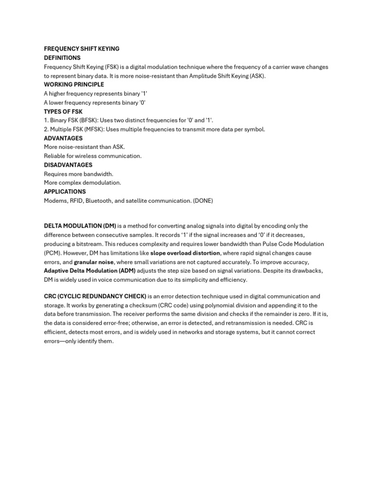 Frequency Shift Keying | PDF