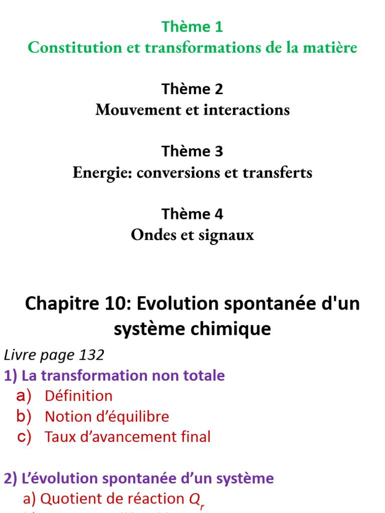 Équilibre chimique et piles électrochimiques | PDF | Équilibre chimique ...