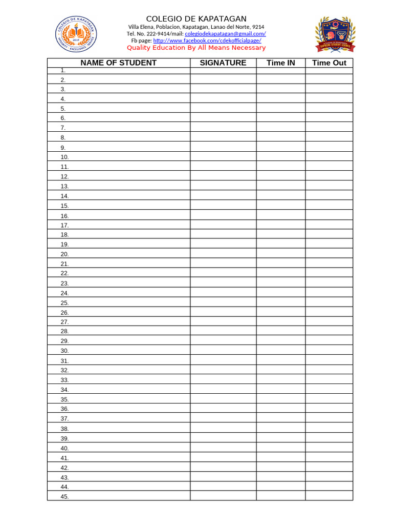Attendance For All | PDF