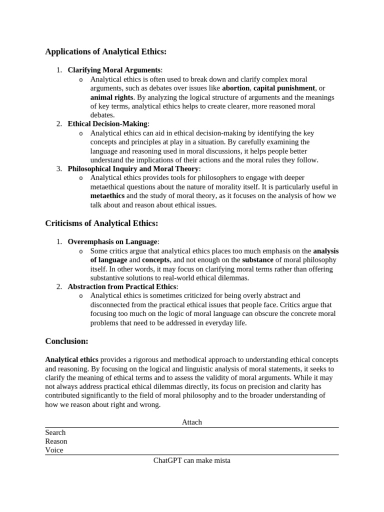 Applications of Analytical Ethics | PDF | Analytic Philosophy | Reason
