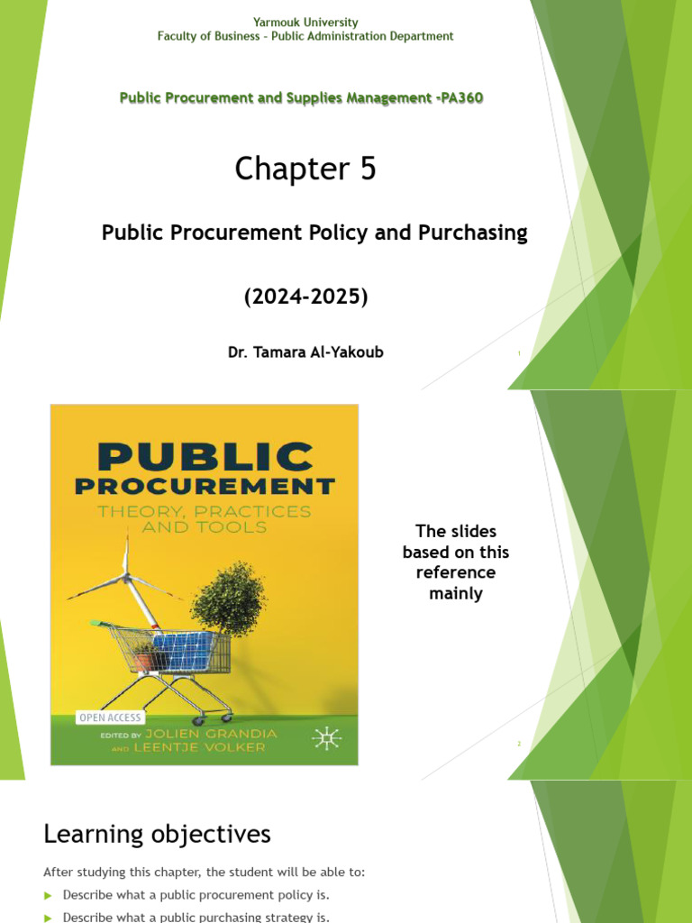 Public Procurement Policy Overview | PDF | Procurement | Policy
