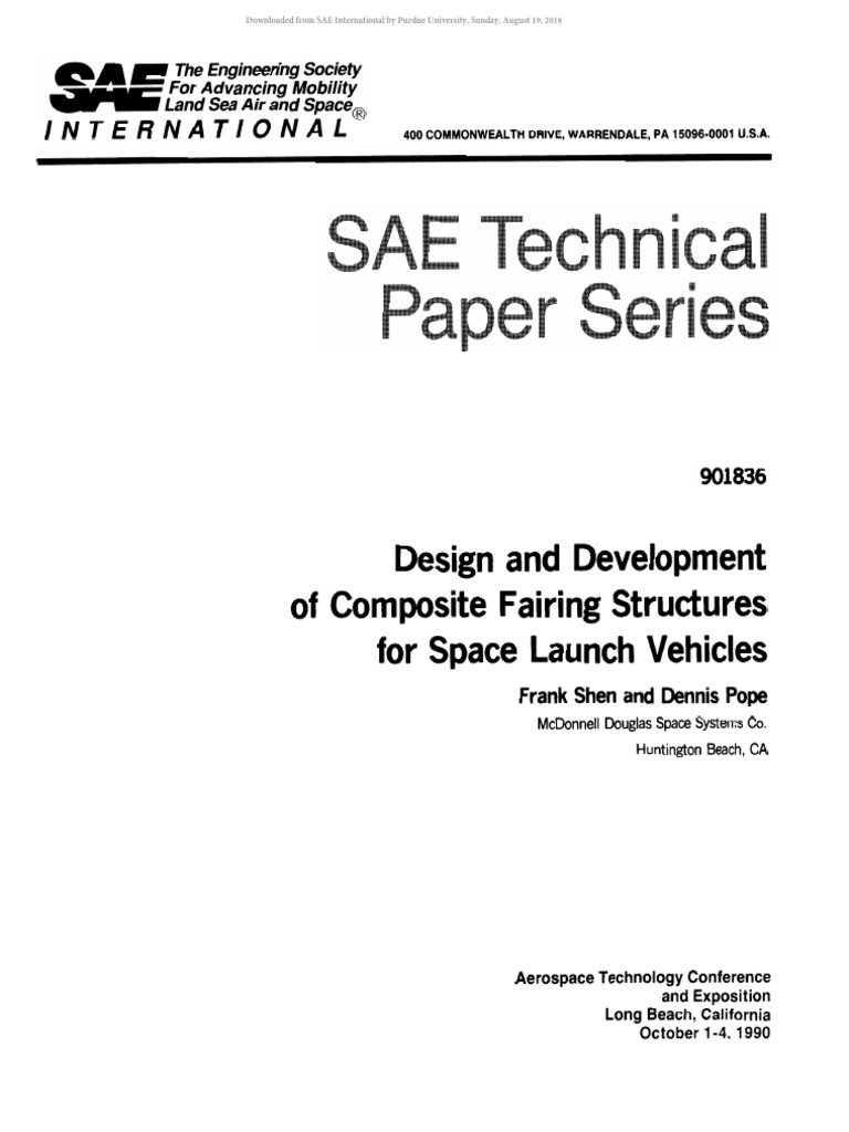 Design and Development of Composite Fairing Structures For Space Launch ...