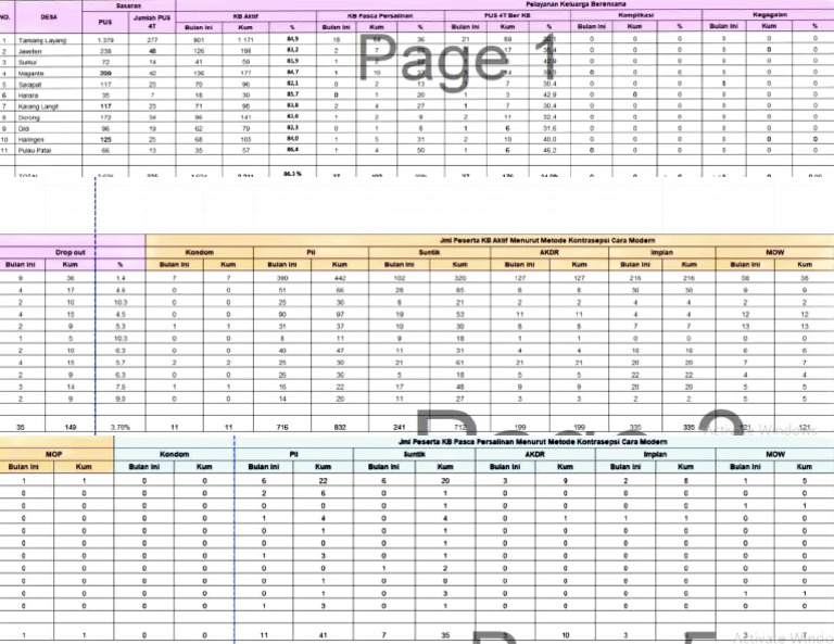 Statistik KB dan Metode Kontrasepsi | PDF